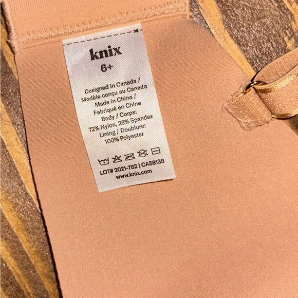 knix WingWoman Countour Wireless Warm Sand Supportive Bra 6+ (34DDD, 32F, 34F) - Picture 9 of 12